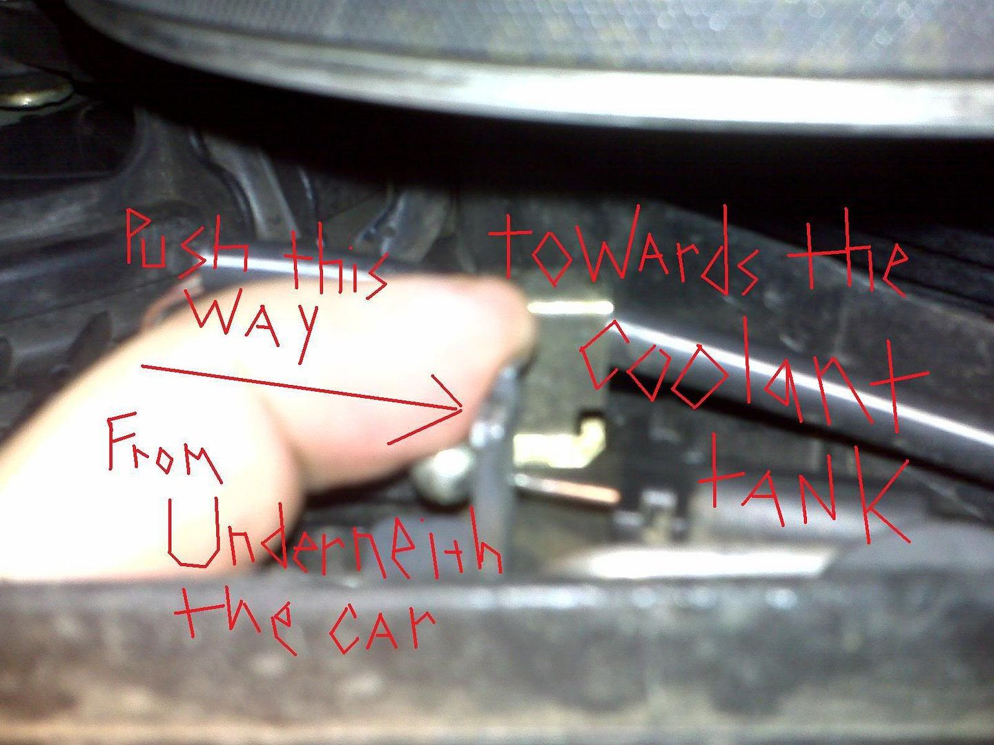 DIY Stuck Hood Release